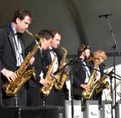 Jim Harney playing saxophone