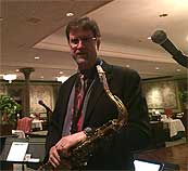 Jim Harney playing saxophone