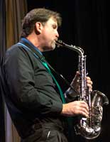 Jim Harney playing saxophone